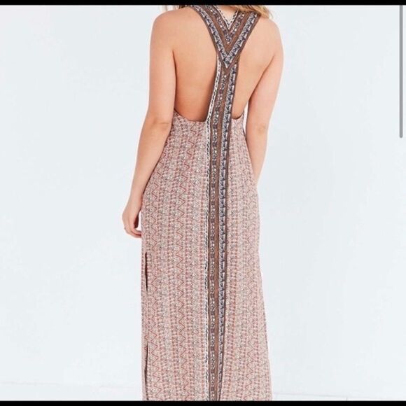 Urban Outfitters | Ecote Boho Tribal Print Sleeveless T Strap Back Maxi Dress M - Picture 4 of 8